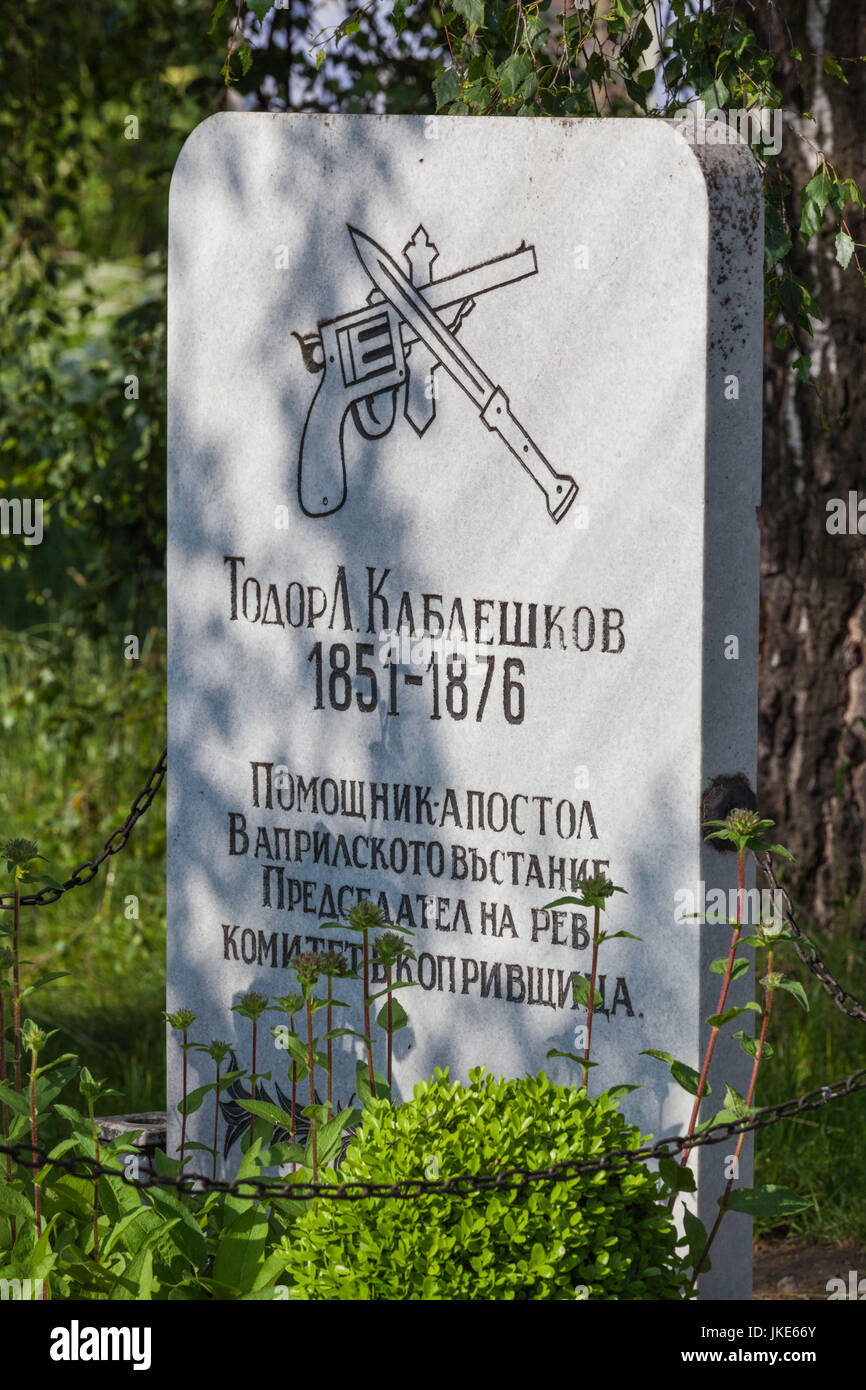 Bulgarien, Mittelgebirge, Koprivshtitsa, Grab von Unabhängigkeit Führer Todor Kableshkov Stockfoto