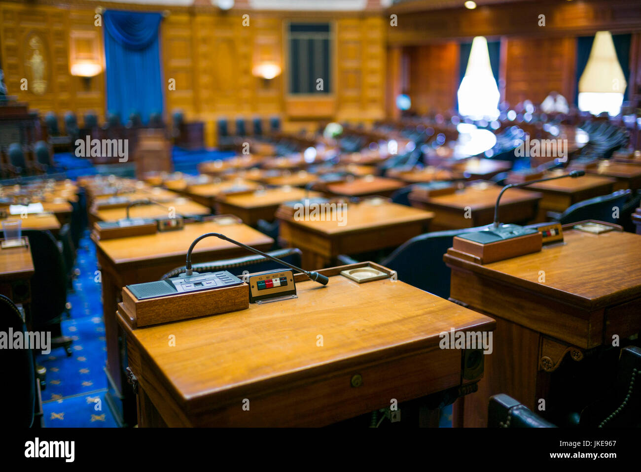 Kammer des Repräsentantenhaus von Massachusetts State House, Boston, Massachusetts, USA Stockfoto