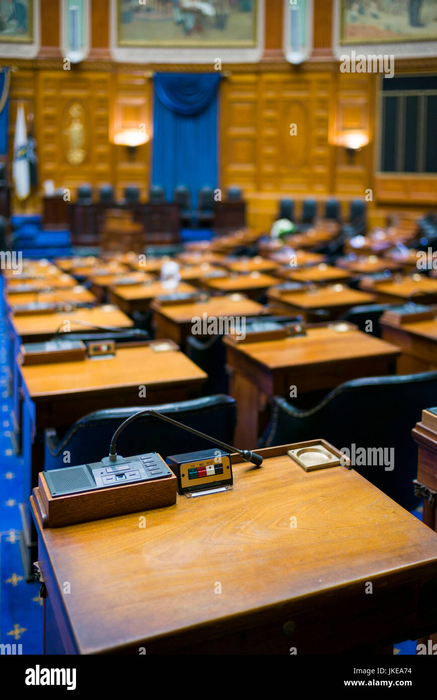 Kammer des Repräsentantenhaus von Massachusetts State House, Boston, Massachusetts, USA Stockfoto