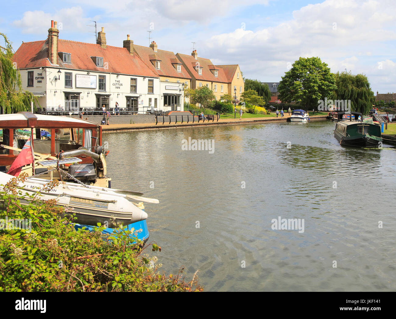 Der Cutter Inn Fluss Great Ouse, Ely, Cambridgeshire, England, UK Stockfoto