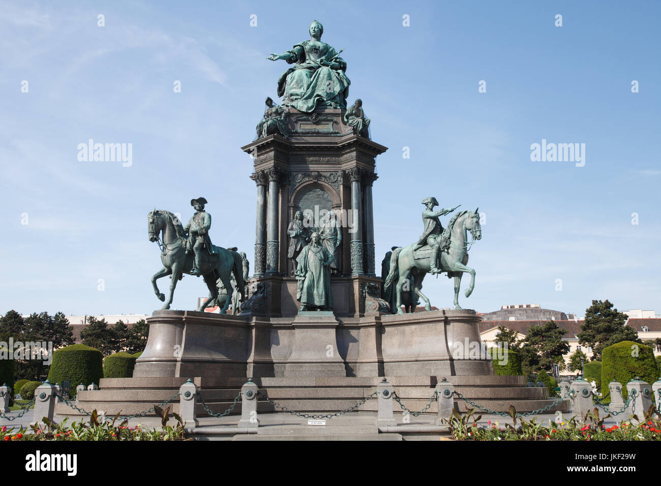 Maria Theresia Denkmal (Maria Theresa Denkmal) Wien. Österreich Stockfoto