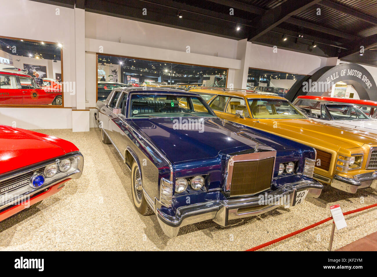 Eine 1979 Lincoln Continental in Haynes International Motor Museum, Sparkford, Somerset, England, Großbritannien Stockfoto