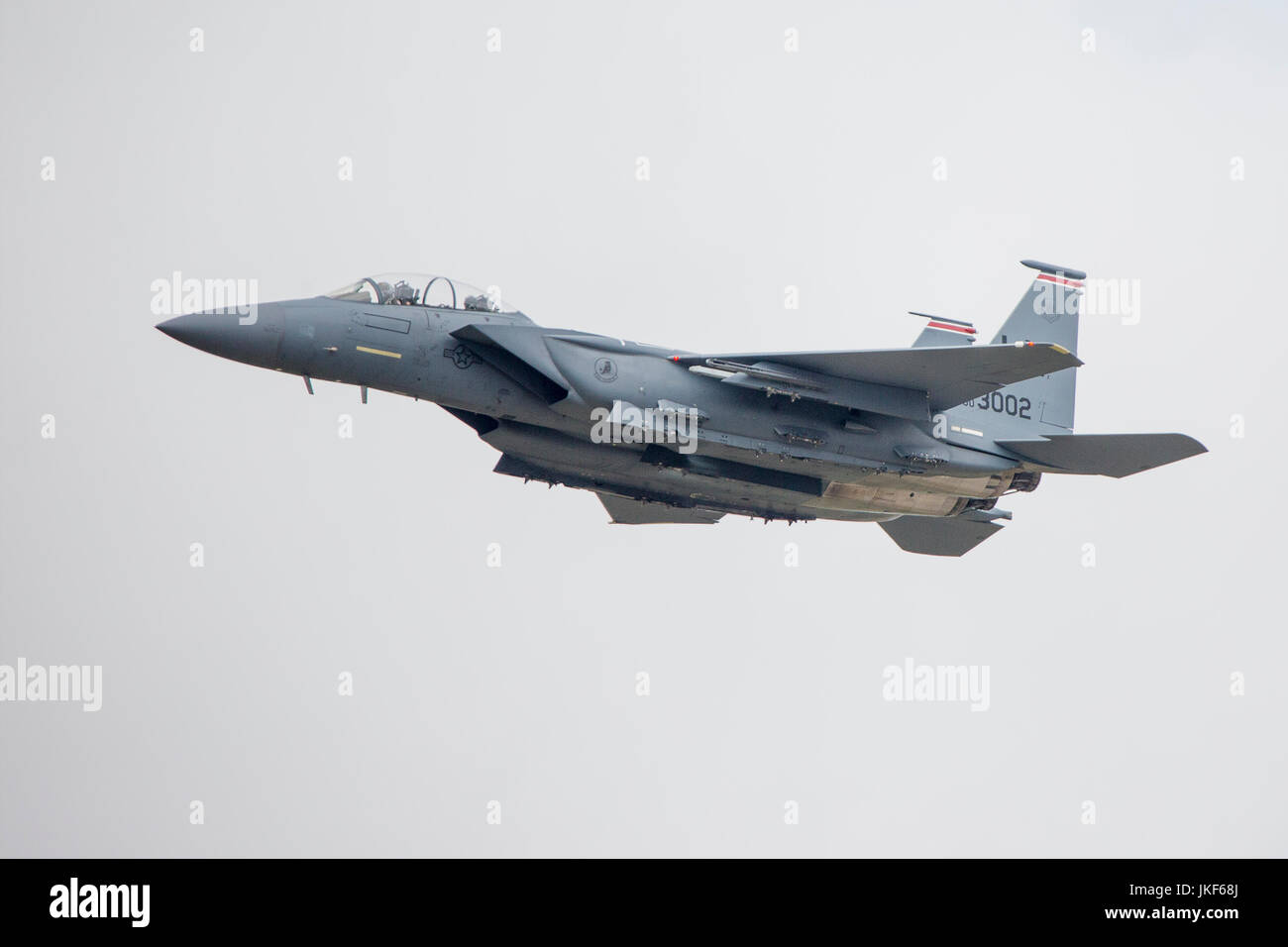 McDonnell Douglas f-15 Strike Eagle auf der Luftfahrtmesse RIAT 2017 Stockfoto