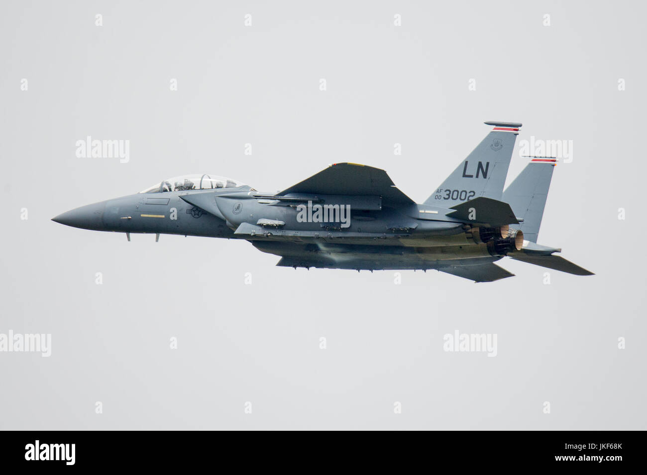 McDonnell Douglas f-15 Strike Eagle auf der Luftfahrtmesse RIAT 2017 Stockfoto