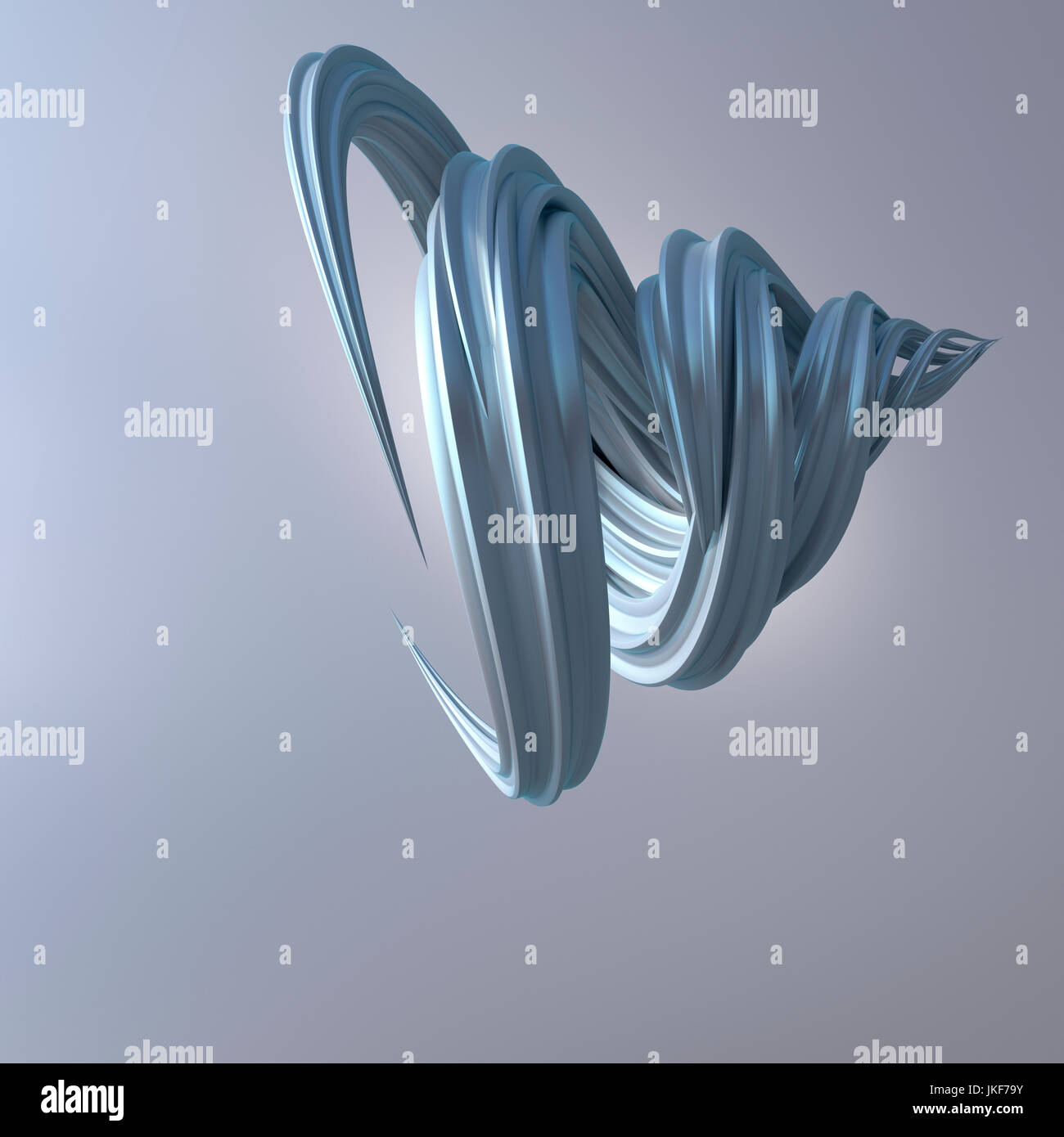 3D-Rendering, energetische Strudel auf grauem Hintergrund Stockfoto