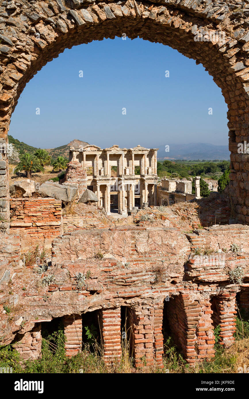 Ruinen der römischen Stadt von Ephesus, Türkei. Stockfoto