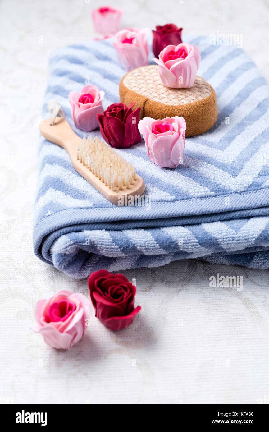 Rose colour towel -Fotos und -Bildmaterial in hoher Auflösung – Alamy