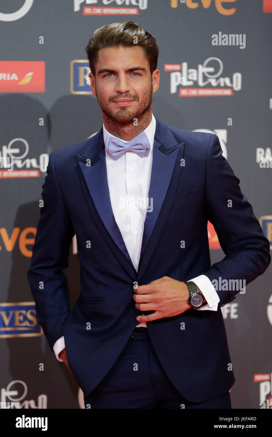 Schauspieler Maxi Iglesias beim Photocall Platino Awards 2017 in Madrid am Samstag, 22. Juli 2017. Stockfoto