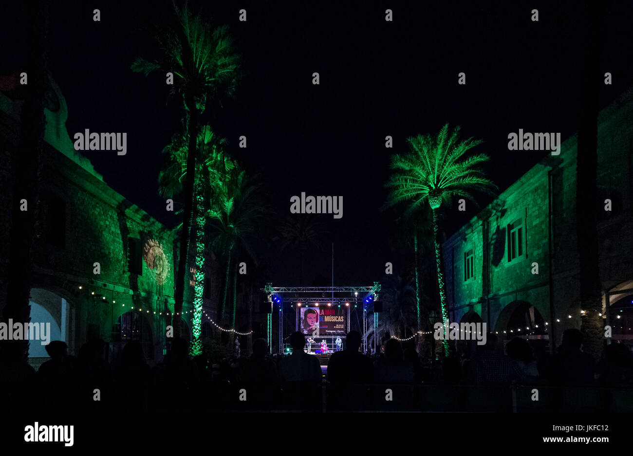 Cartagena, Spanien. 22. Juli 2017. US-amerikanische Sängerin, Leyla McCalla während ihres Konzertes in La Mar de Músicas Festival. © ABEL F. ROS/Alamy Live-Nachrichten Stockfoto