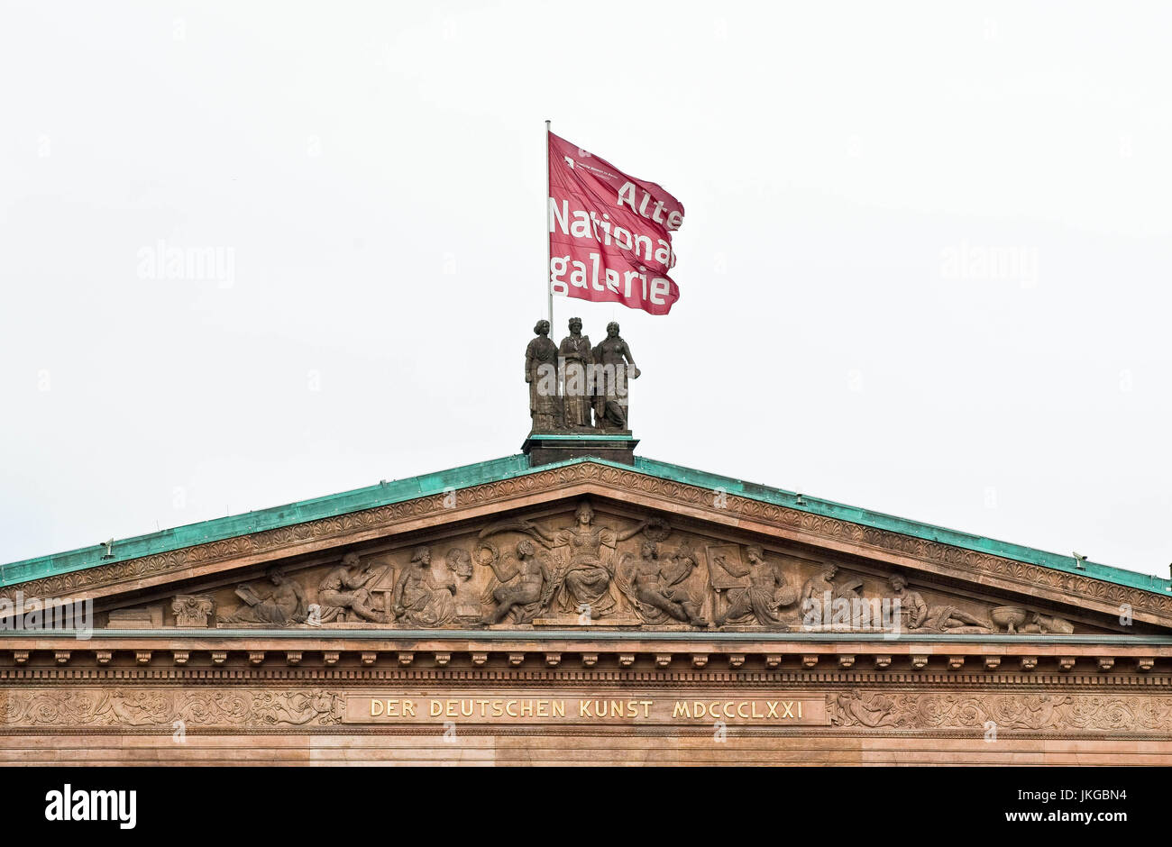 BERLIN-SEPTEMBER 25:Rooftop der Alte Nationalgalerie, Berlin, Deutschland, am September 25,2012. Stockfoto