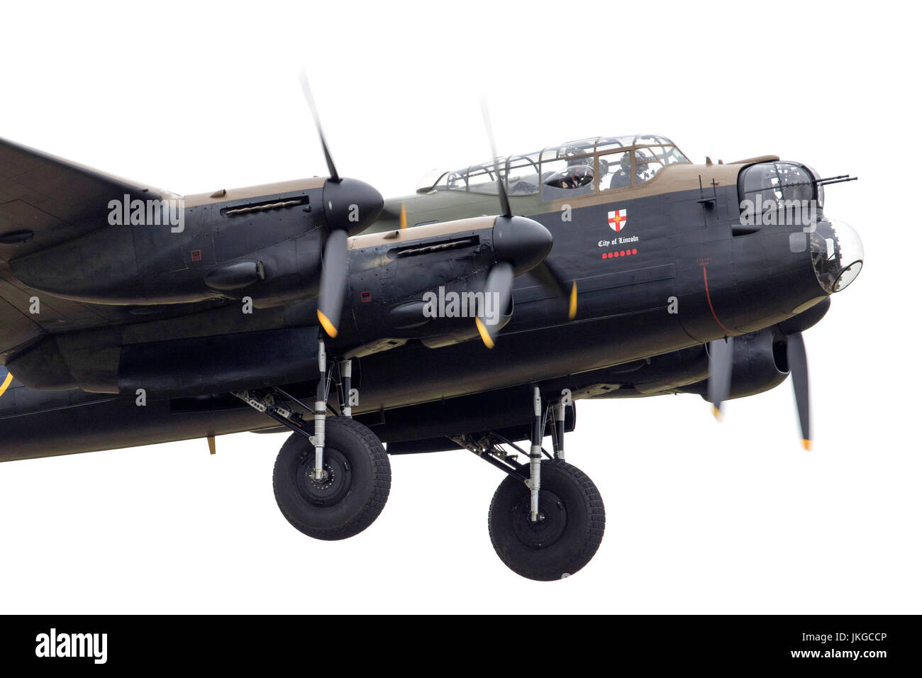 Avro Lancaster PA 474 von der Royal Air Force die Schlacht um England Memorial Flight der RIAT 2017 betrieben werden Stockfoto