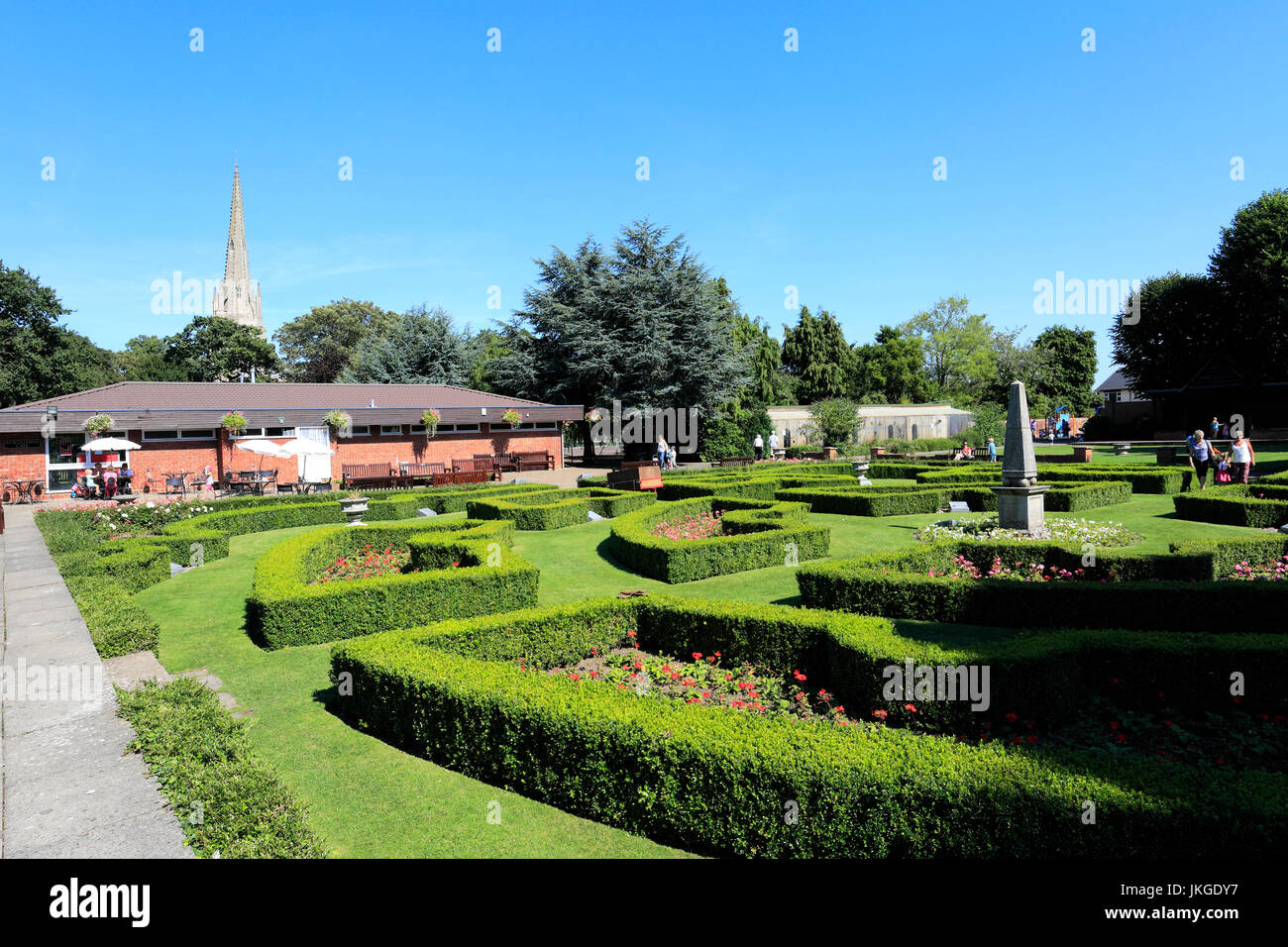 Sommer; Ayscoughfee Hall und Gärten; Spalding Stadt; Lincolnshire Grafschaft; England; UK Stockfoto