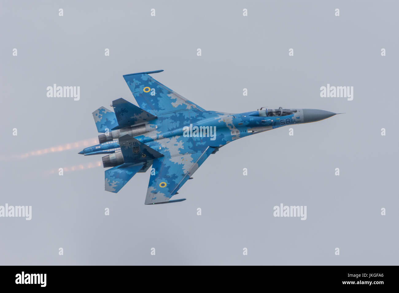 Ukrainische SU-27 Flanker RIAT 2017 Stockfoto