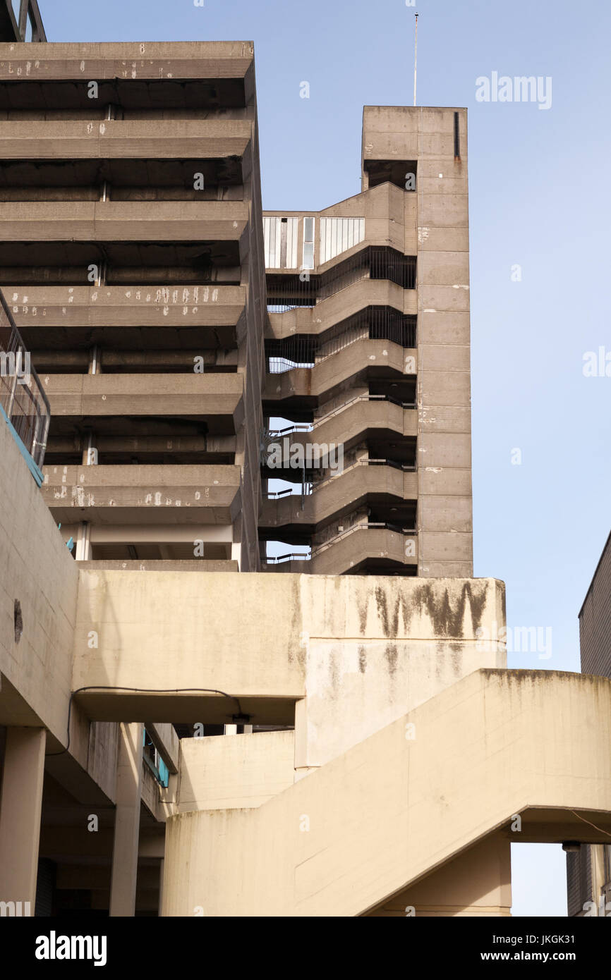 Die Owen Luder entwickelt Brutalist Art Parkplatz in Gateshead kurz vor dem Abriss im Jahr 2009, England, UK Stockfoto