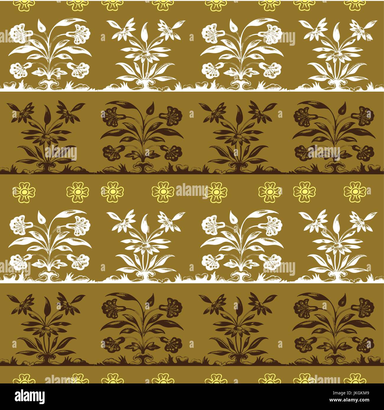 Floral Seamless Pattern. Nahtlose Muster kann verwendet werden, für Tapeten, Musterfüllungen, Webseite Hintergründe, Oberflächenstrukturen. Stock Vektor