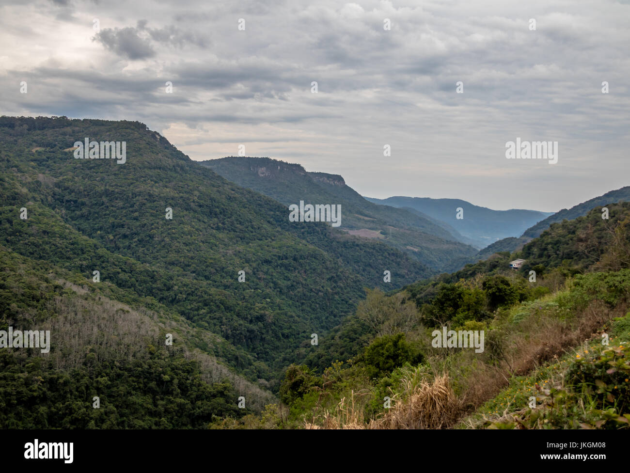 Berge-Ansicht - Caxias Sul, Rio Grande do Sul, Brasilien Stockfoto