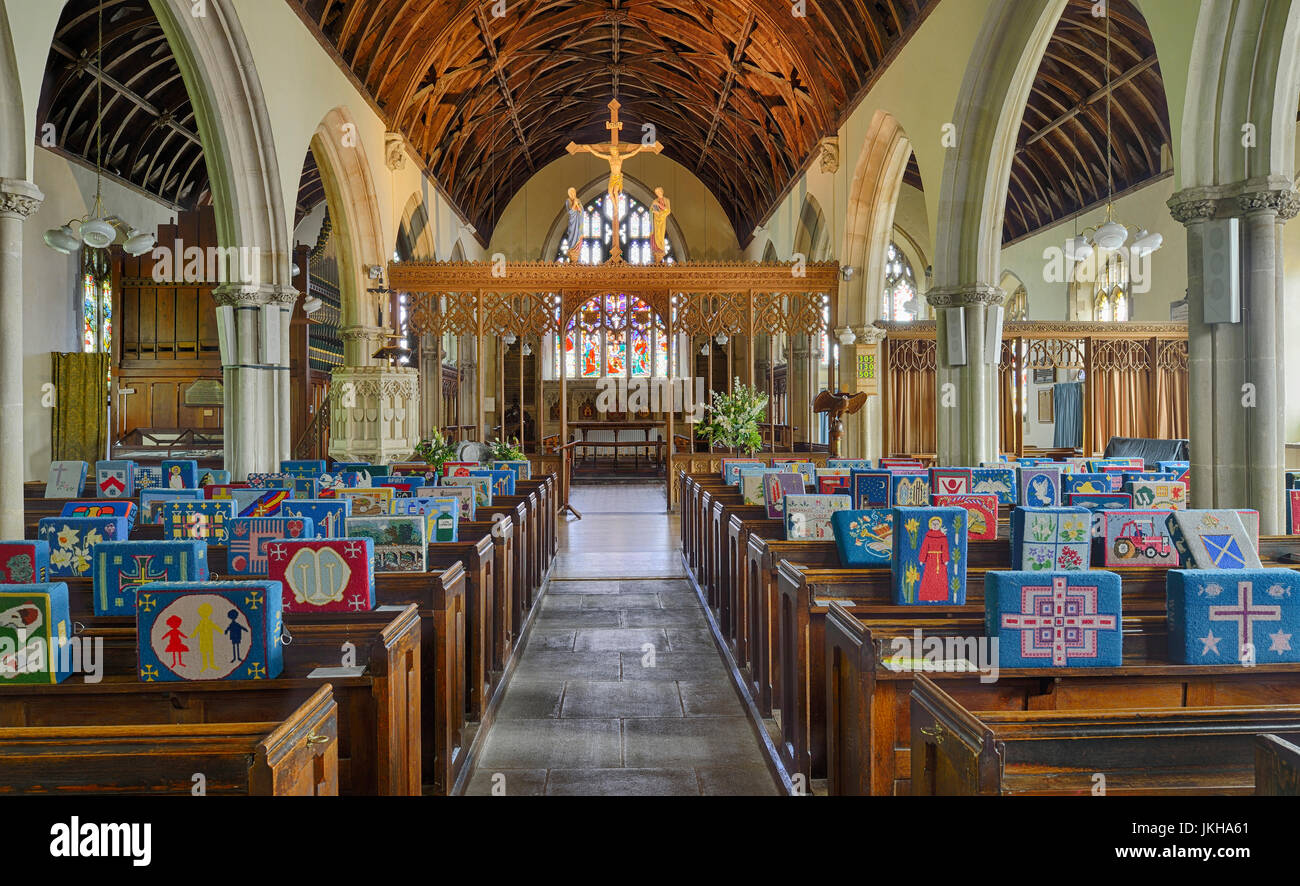 Allerheiligenkirche, Dulverton, Exmoor, Somerset Stockfoto