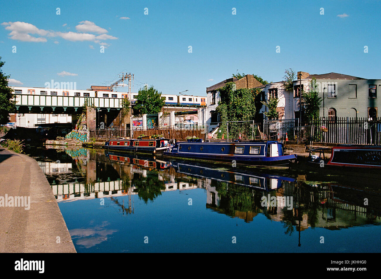 Der Regents Canal bei South Hackney, East London, Großbritannien Stockfoto