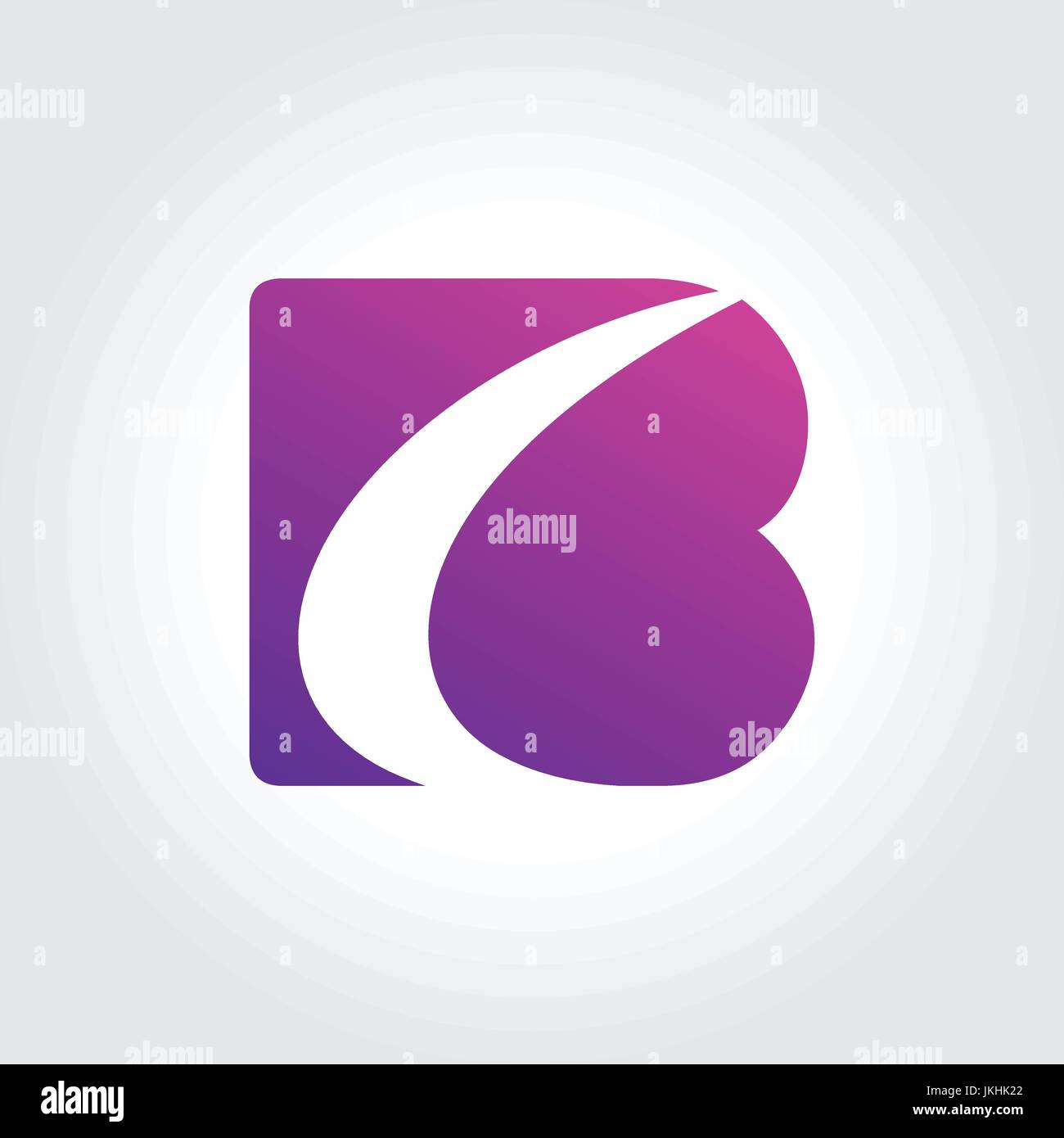 Kreative Buchstabe B Symbol Design Stock Vektor
