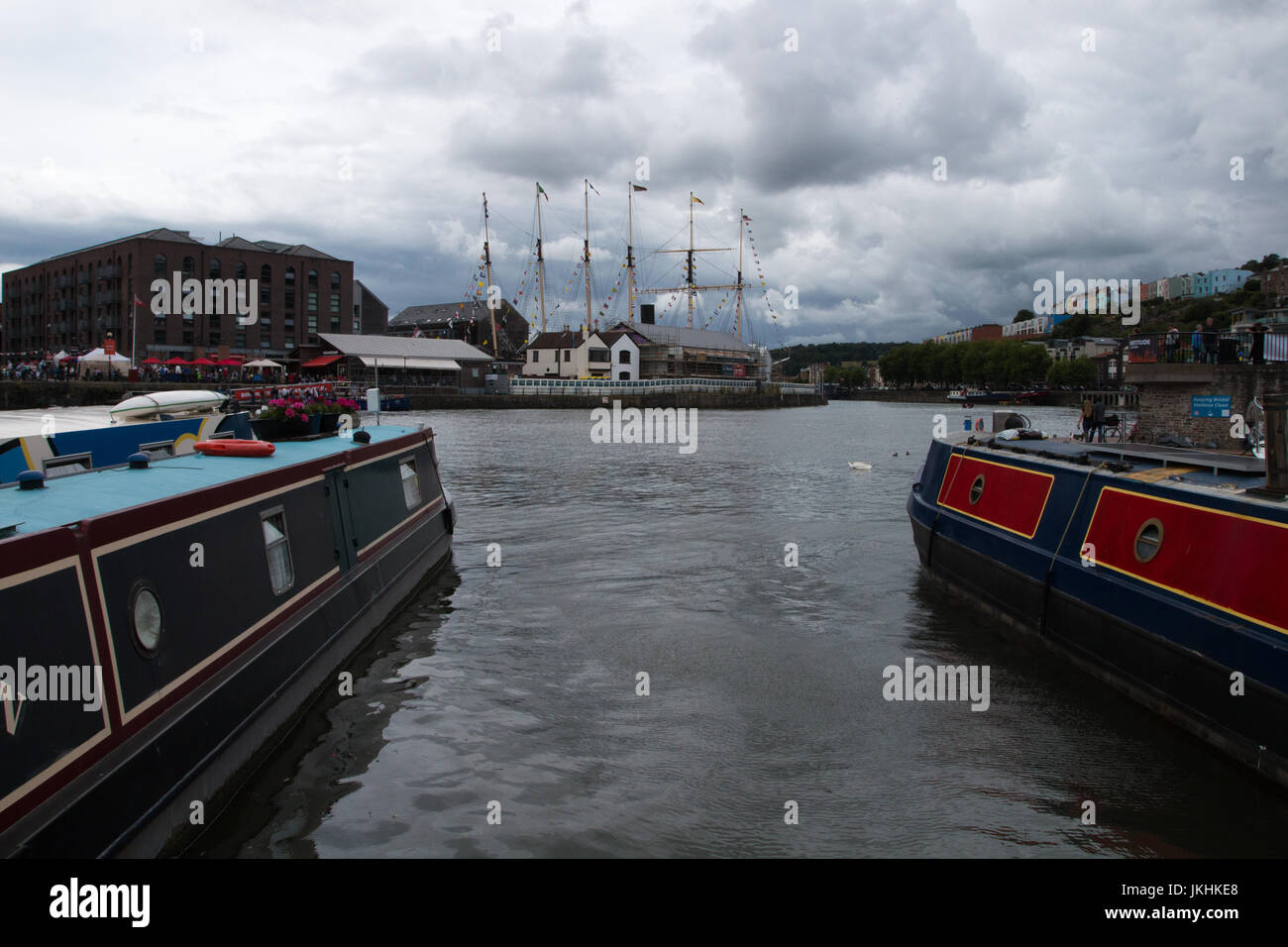 BRISTOL: Blick von der Marina mit Brunels SS Great Britain im Hintergrund. Stockfoto