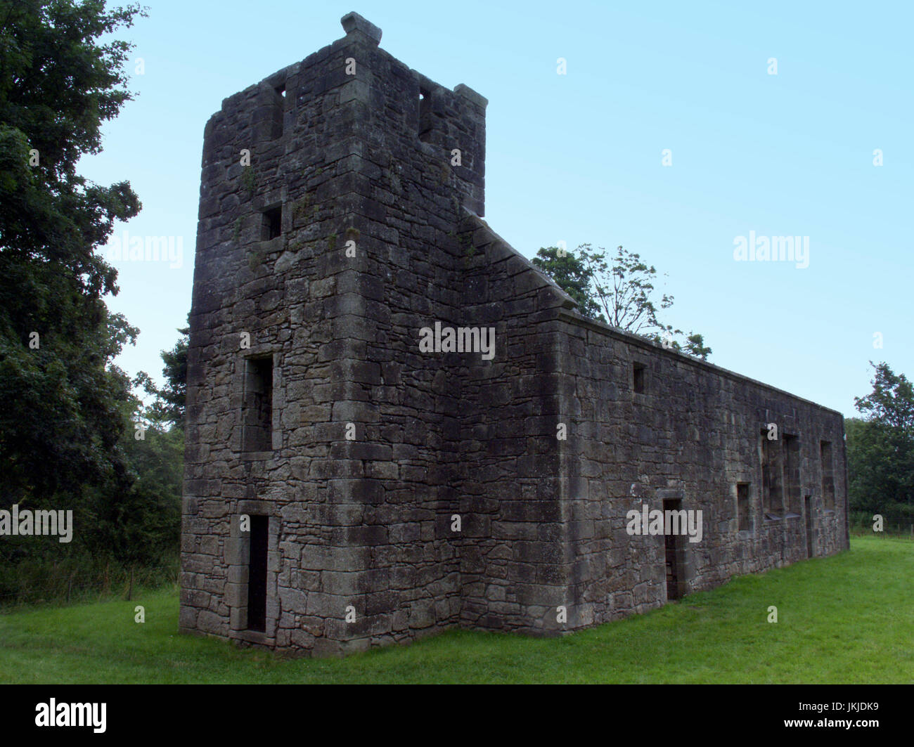 Schloss SEMPLE Stiftskirche und Lord Sempill Grab, Lochwinnoch Stockfoto