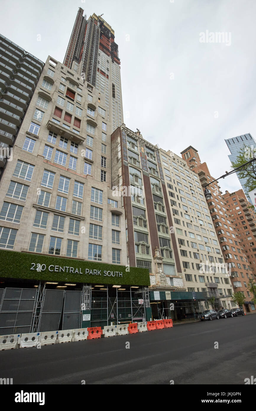 220 South Central Park, die Gainsborough, Southmoor Haus und 240 Central Park South New York City USA Stockfoto
