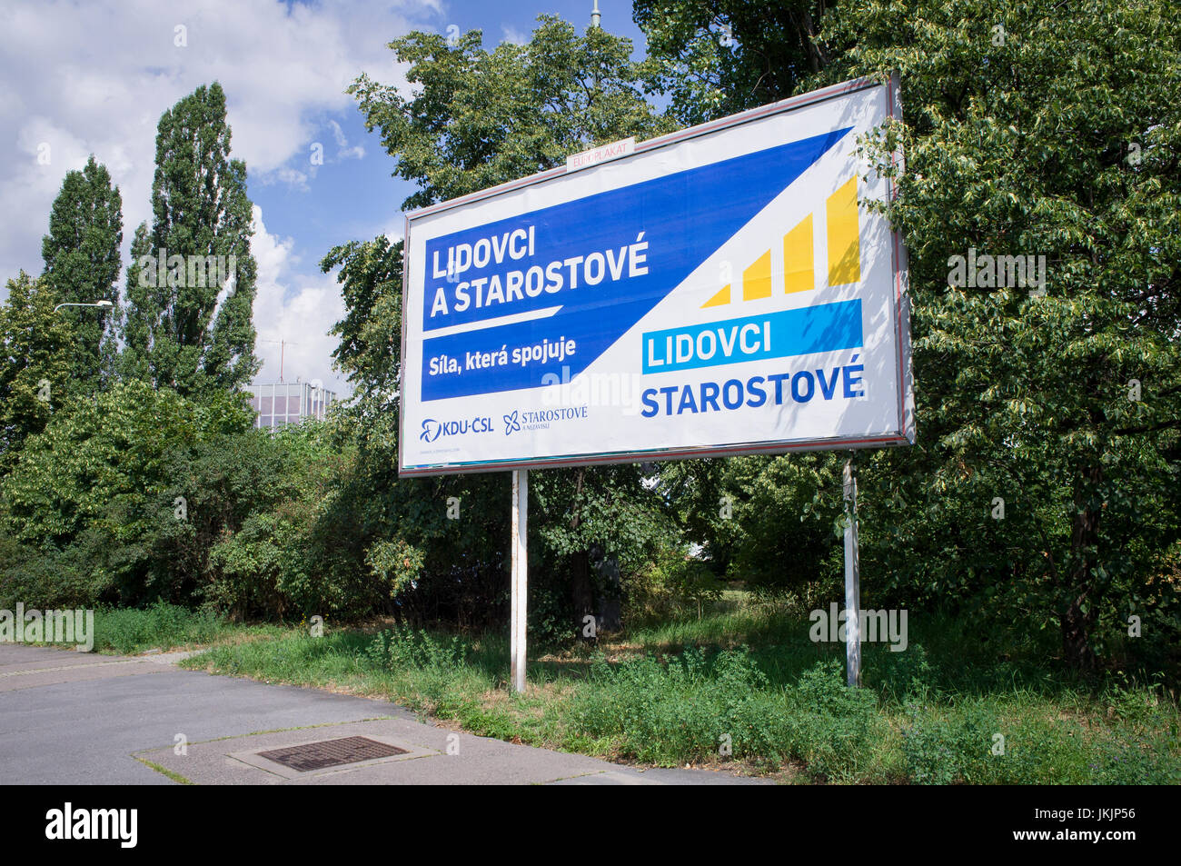 Christian und demokratische Union - tschechoslowakischen Volkspartei Partei KDU-CSL, Bürgermeister und unabhängigen STAN, Koalition, Wahlkampf-Plakat Stockfoto