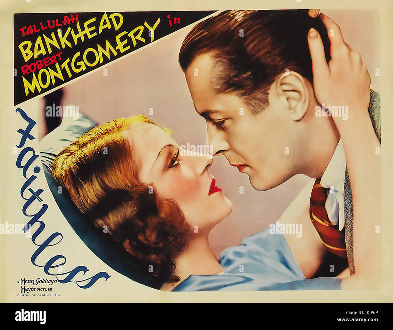 TREULOS 1932 MGM Film mit Tallulah Bankhead und Robert Montgomery Stockfoto