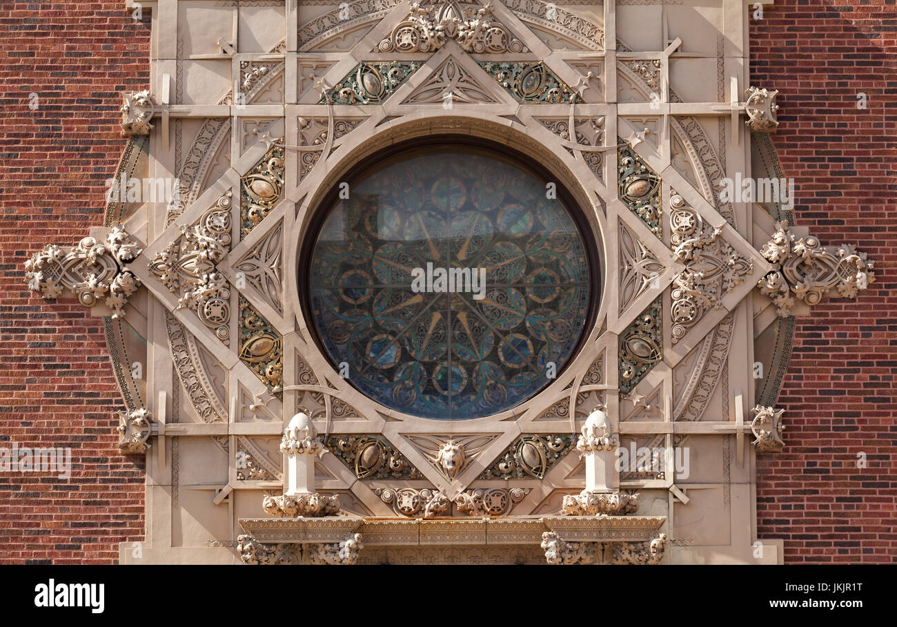 Details der Louis Sullivan Jewel Box Bank, Grinnell, Iowa, USA Stockfoto