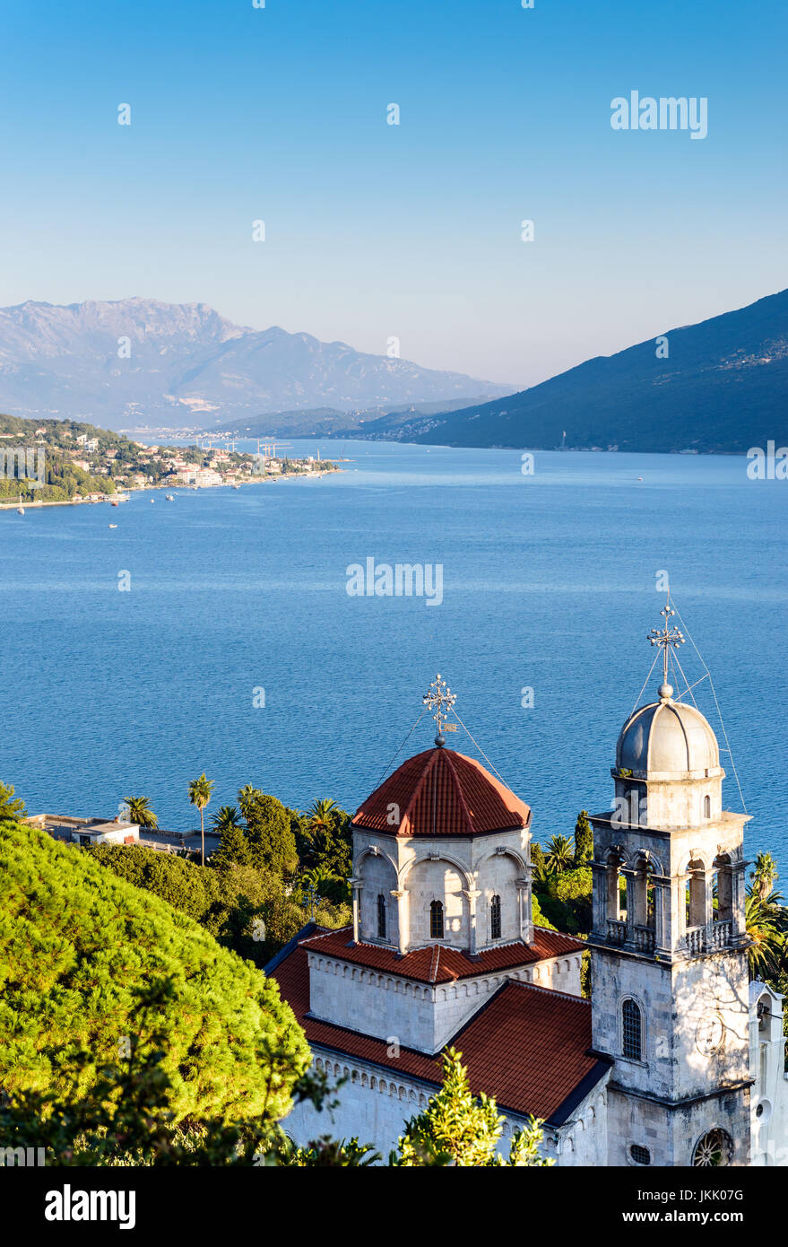 Kloster Savina und Kotor Bucht, Montenegro Stockfoto