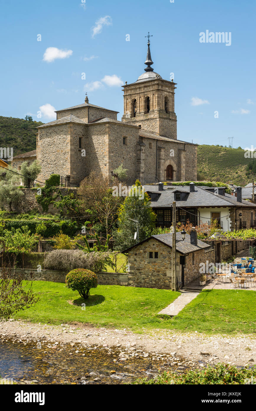 Iglesia de San Nicolás, Wieden, Galizien, Spanien. Camino de Santiago. Stockfoto