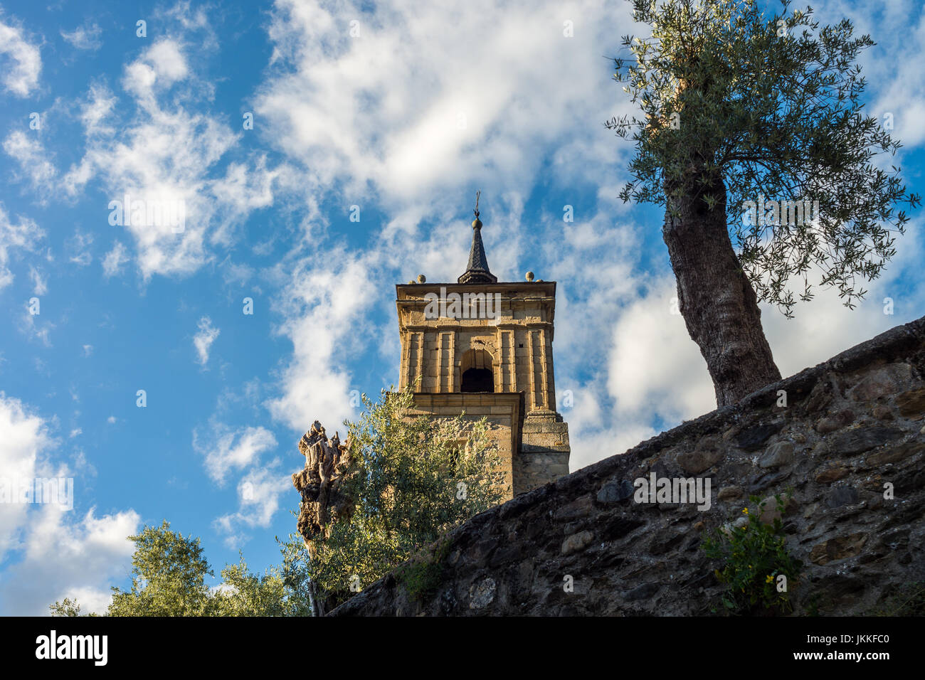 Iglesia de San Nicolás, Wieden, Galizien, Spanien. Camino de Santiago. Stockfoto