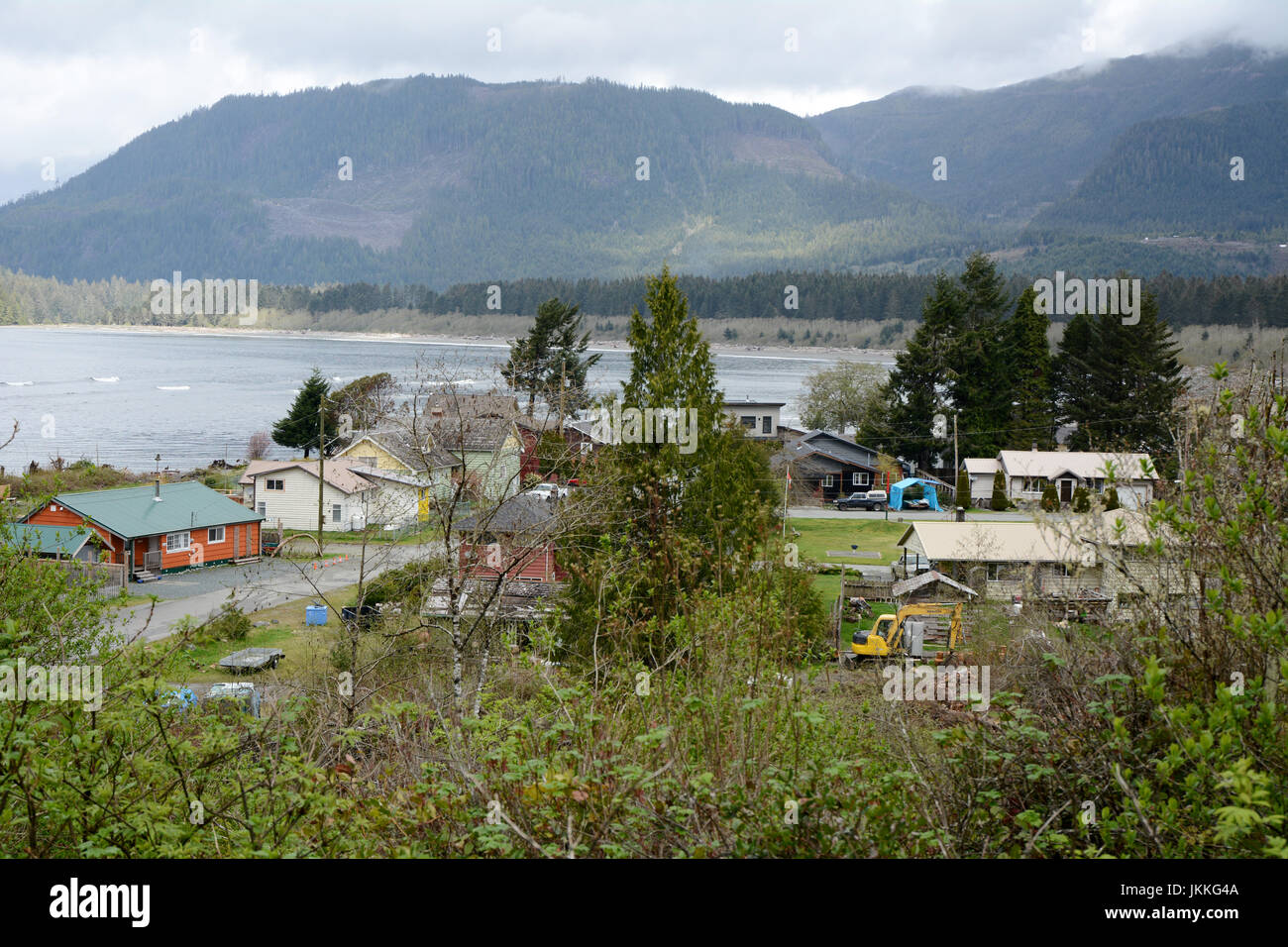 Die Pazifische Küste Stadt von Port Renfrew, in der Nähe von einem Ende des West Coast Trail, Vancouver Island, British Columbia, Kanada. Stockfoto