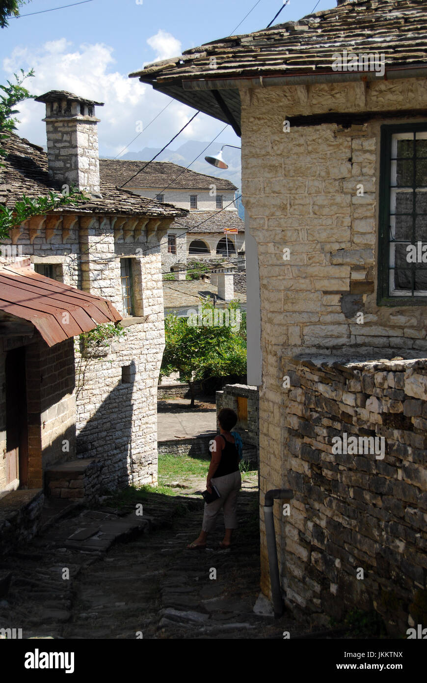 Zagoria Bergdörfer, Griechenland (Dilofo, Skamneli, Laista, Tsepelovo)  08 08 2010 Stockfoto