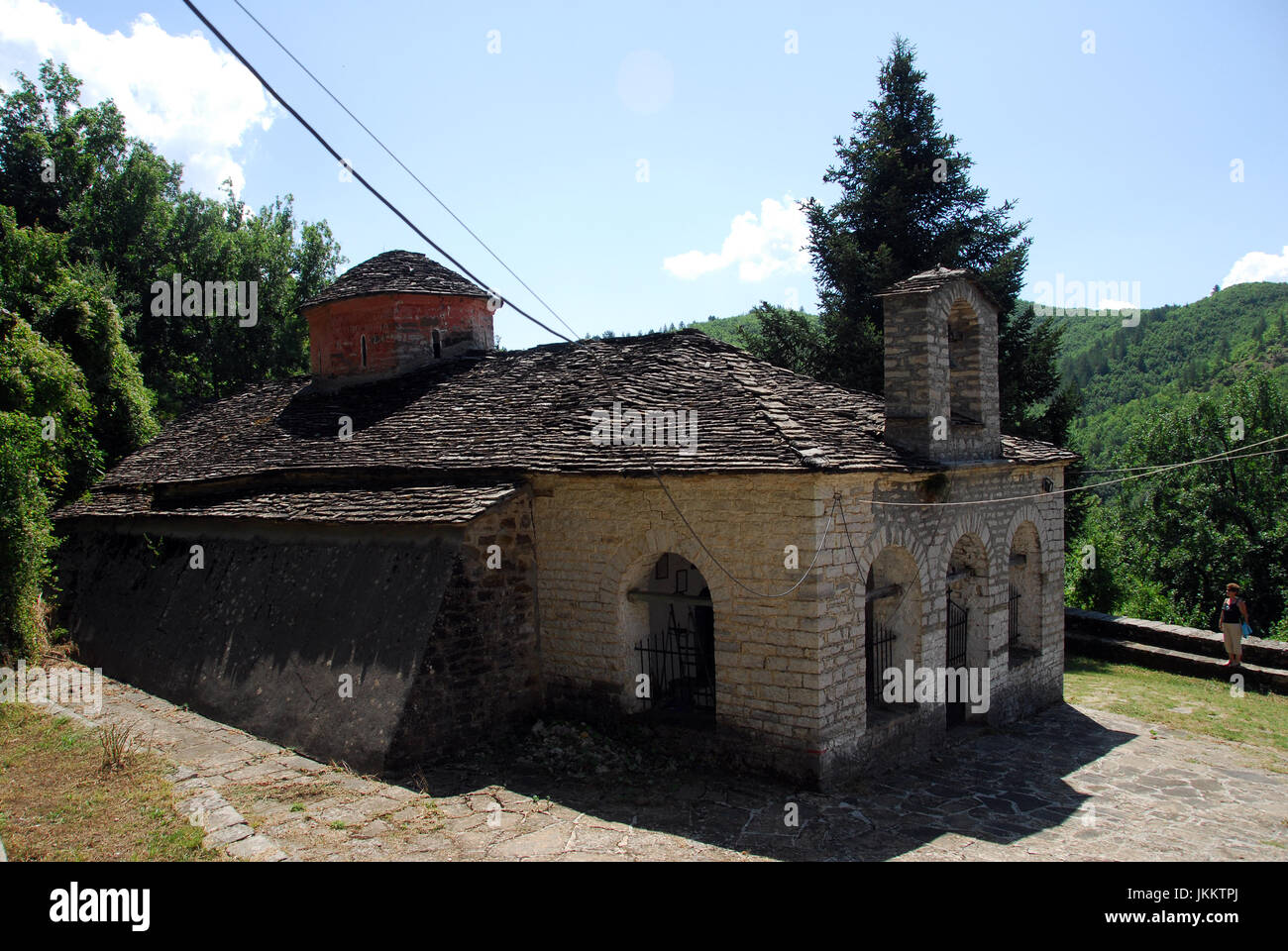 Zagoria Bergdörfer, Griechenland (Dilofo, Skamneli, Laista, Tsepelovo)  08 08 2010 Stockfoto