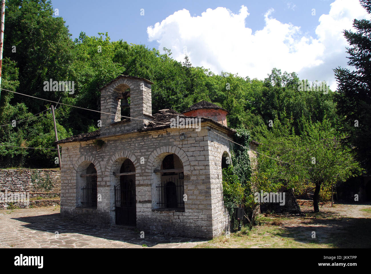 Zagoria Bergdörfer, Griechenland (Dilofo, Skamneli, Laista, Tsepelovo)  08 08 2010 Stockfoto
