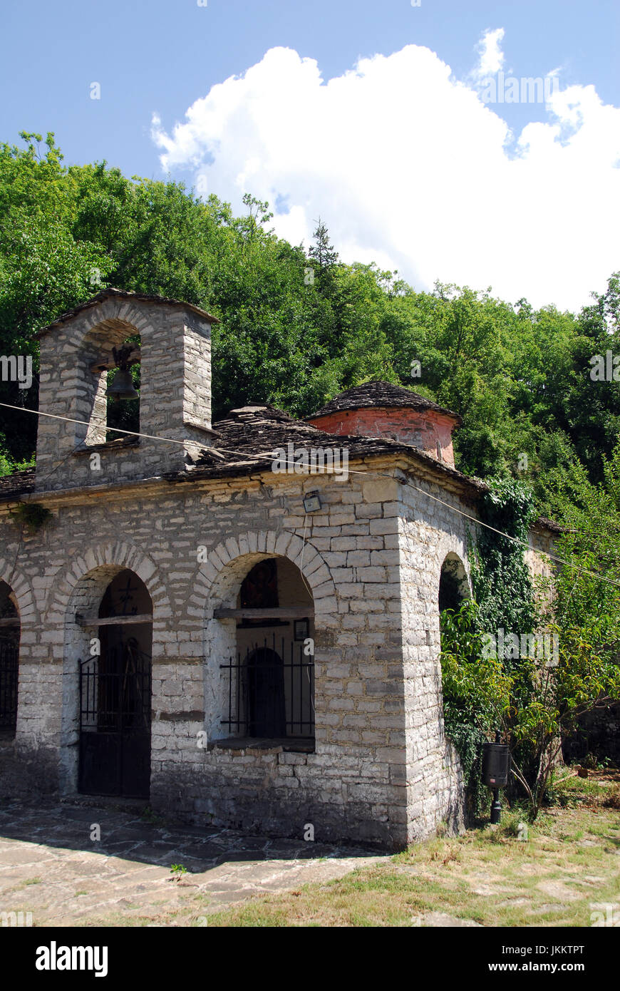 Zagoria Bergdörfer, Griechenland (Dilofo, Skamneli, Laista, Tsepelovo)  08 08 2010 Stockfoto