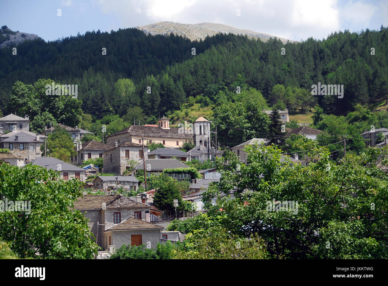 Zagoria Bergdörfer, Griechenland (Dilofo, Skamneli, Laista, Tsepelovo)  08 08 2010 Stockfoto