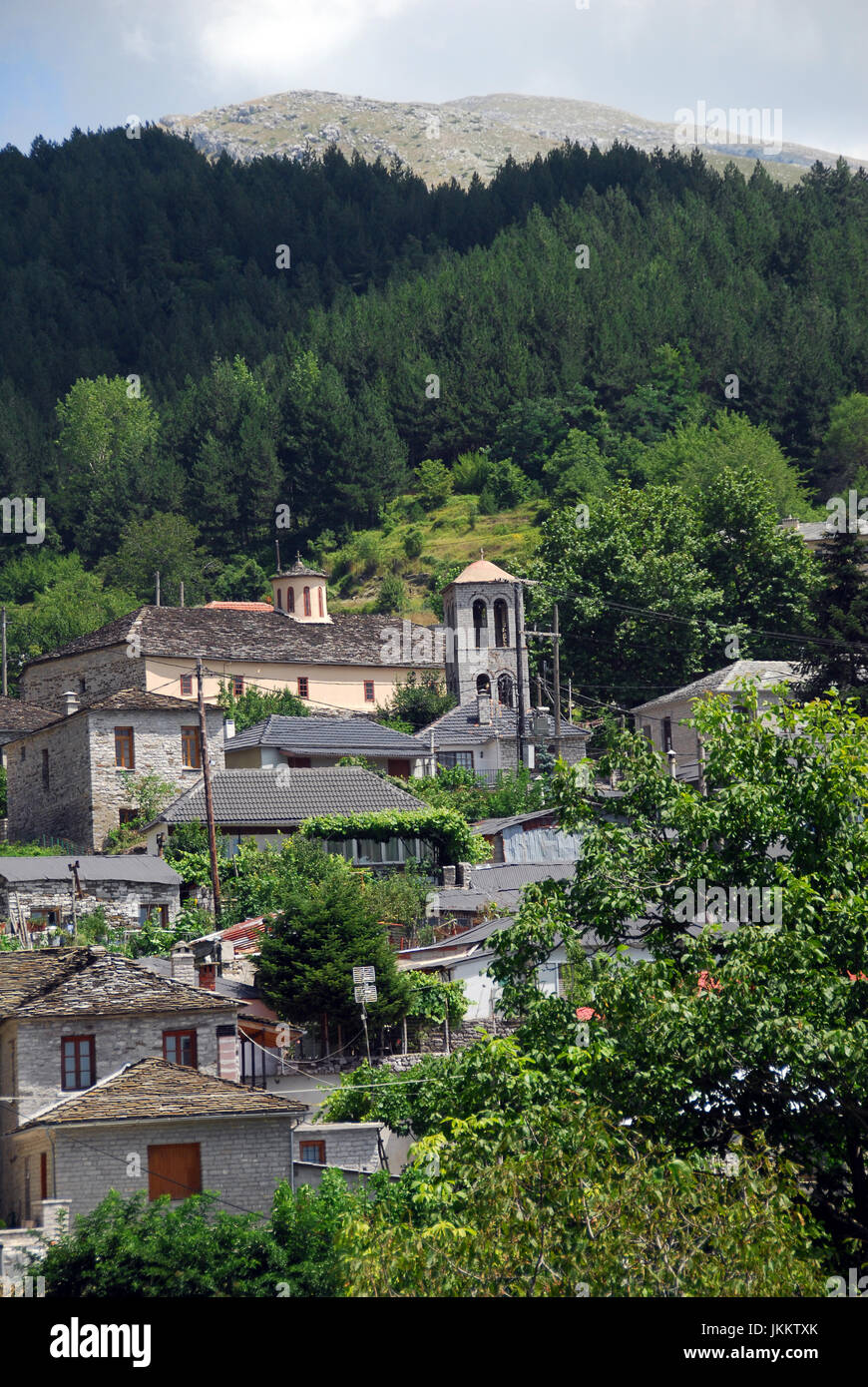 Zagoria Bergdörfer, Griechenland (Dilofo, Skamneli, Laista, Tsepelovo)  08 08 2010 Stockfoto