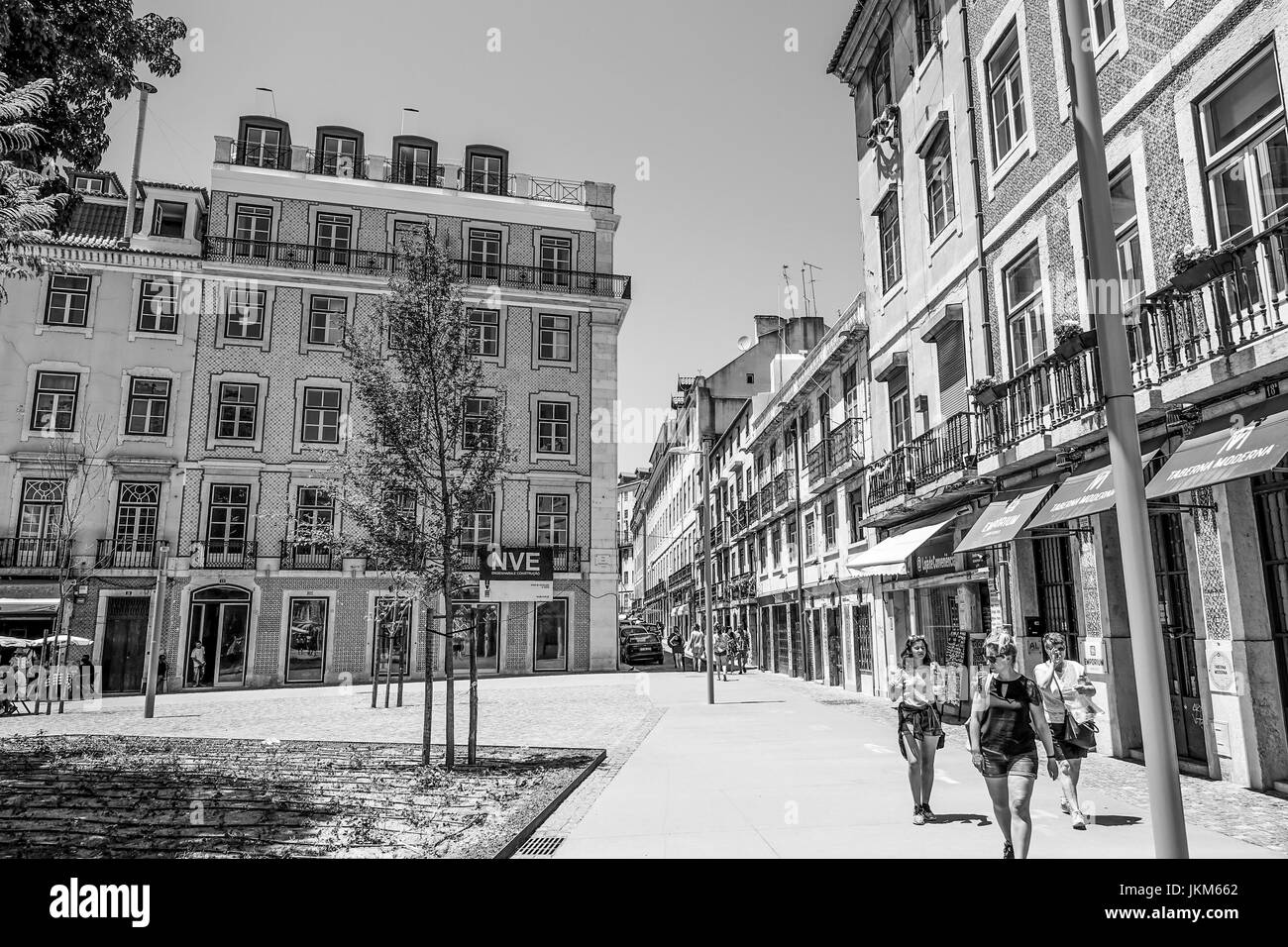 Bunte Stadt Zentrum von Lissabon Stockfoto