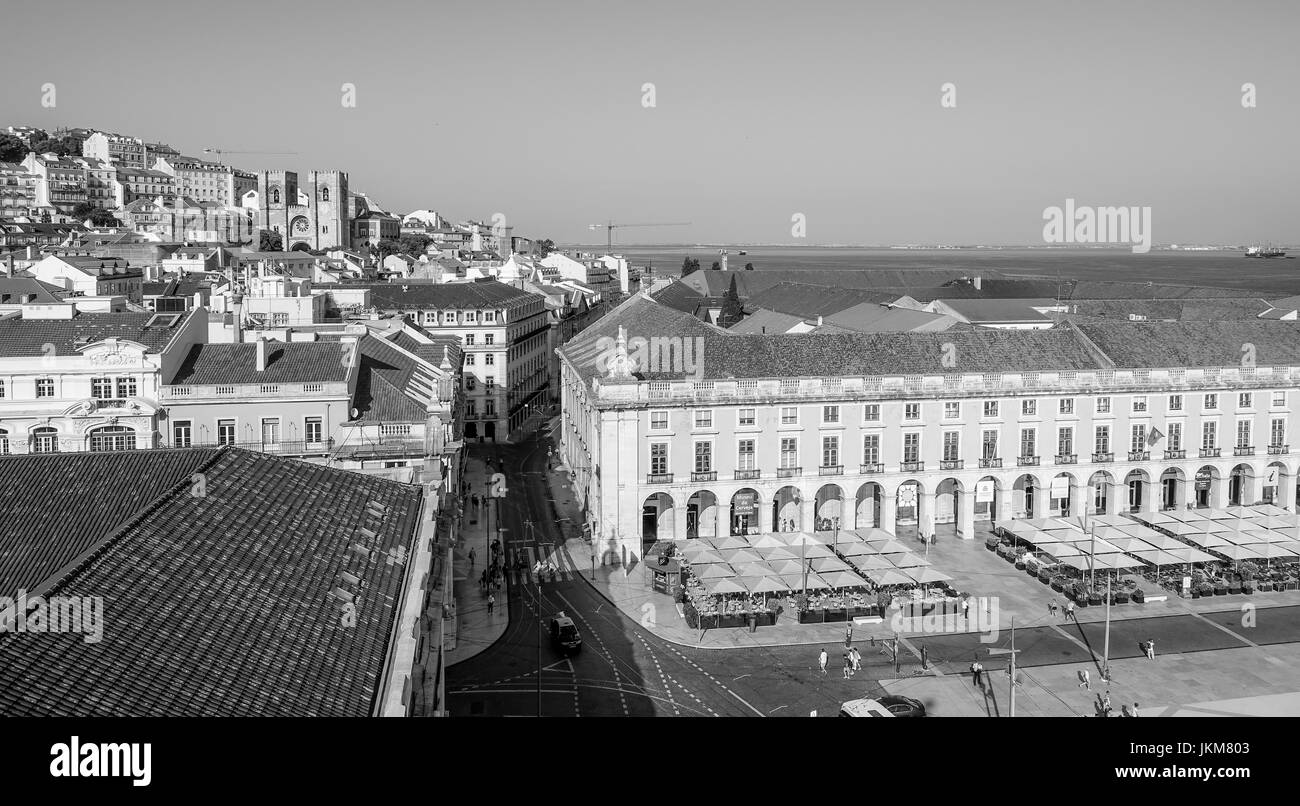 Tolle Aussicht von Augusta Street Bogen in Lissabon - Lissabon - PORTUGAL Stockfoto