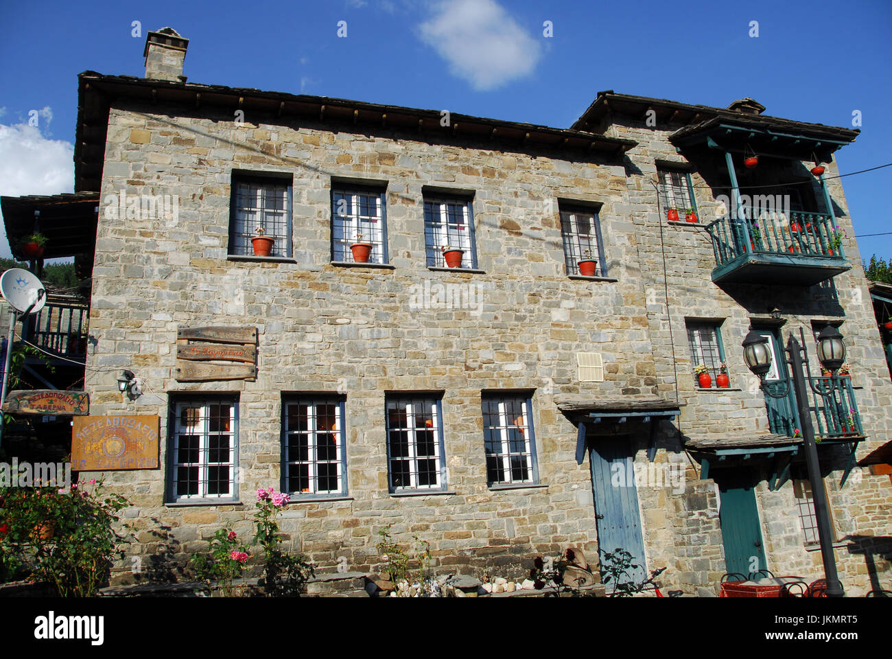 Zagoria Bergdörfer, Griechenland (Dilofo, Skamneli, Laista, Tsepelovo)  08 08 2010 Stockfoto