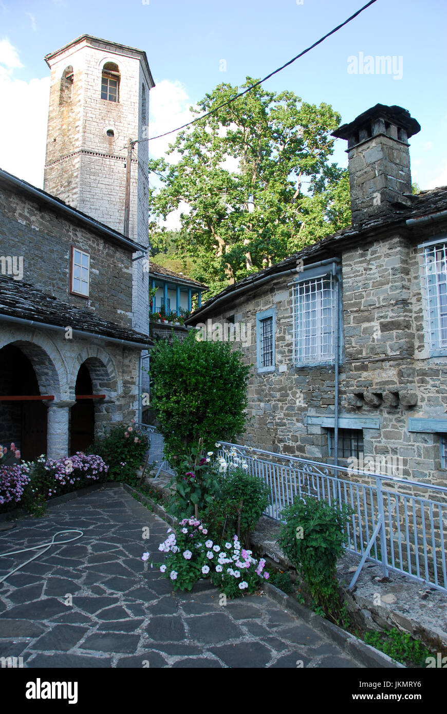 Zagoria Bergdörfer, Griechenland (Dilofo, Skamneli, Laista, Tsepelovo)  08 08 2010 Stockfoto