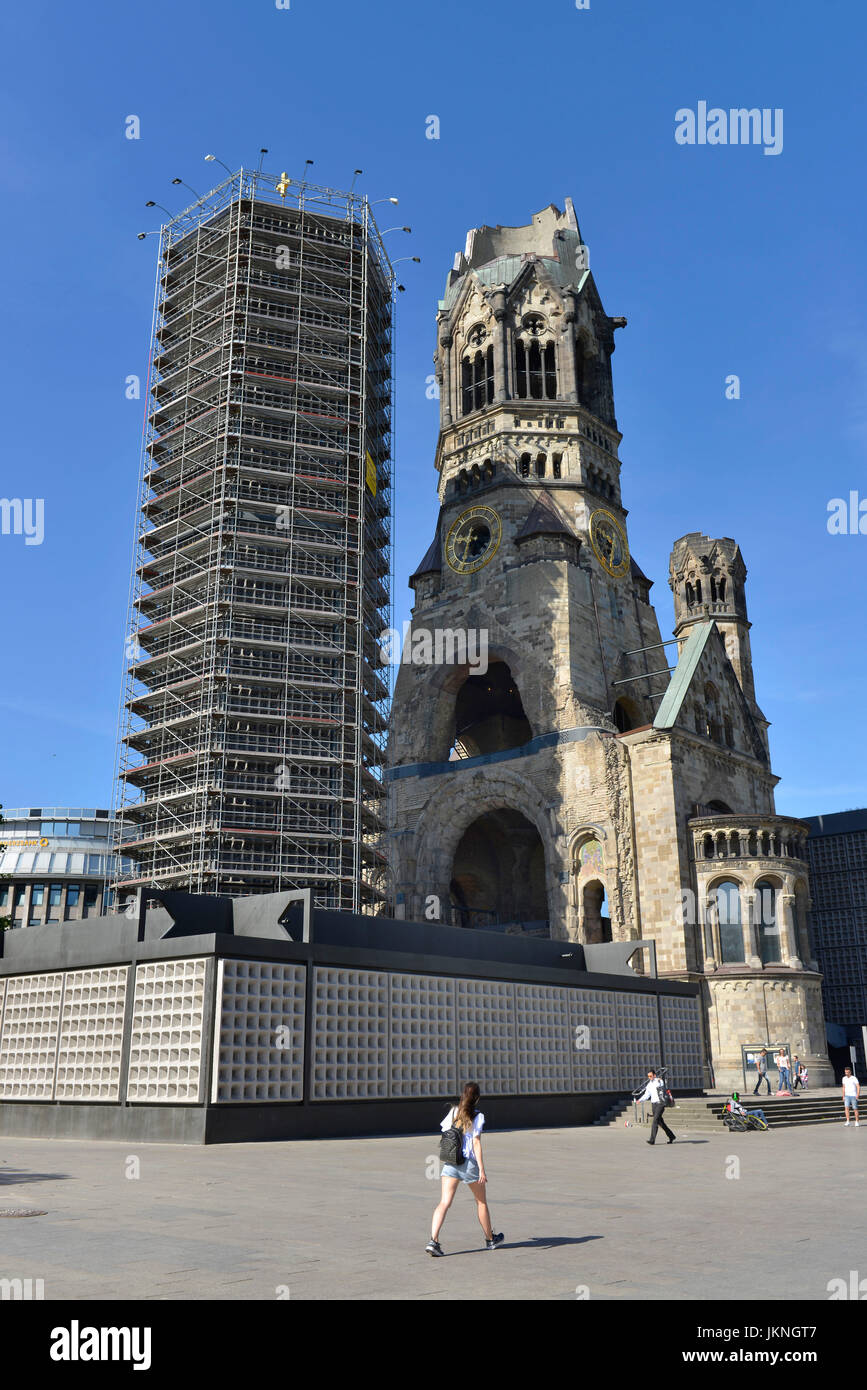 Imperial Wilhelm-Festschrift Kirche, Ort Breitscheid, Charlottenburg, Berlin, Deutschland, Kaiser-Wilhelm-Gedaechtniskirche, Breitscheidplatz, Deutsch Stockfoto