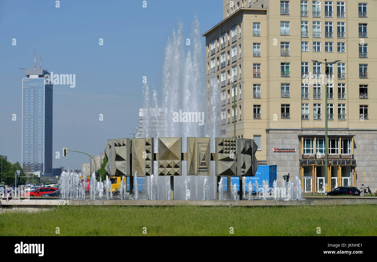Wells, Strausberger Platz, Friedrichs Hain, Brunnen, Strausberger Platz, Friedrichshain, Berlin, Germany, Deutschland Stockfoto