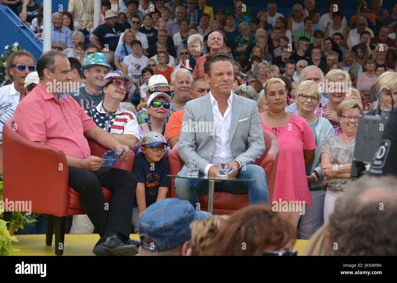 Rust, Deutschland, 23. Juli 2017, Das Erste ARD TV-Show "Immer Wieder Sonntags" mit Stefan Mross und Daniel Felix Credit: Mediensegel/Alamy Live-Nachrichten Stockfoto