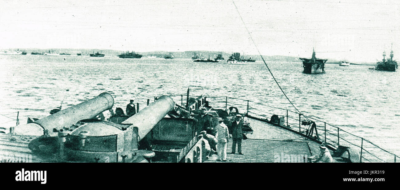 Transporte & Schlachtschiffe, Dardanellen, 1915 Stockfoto