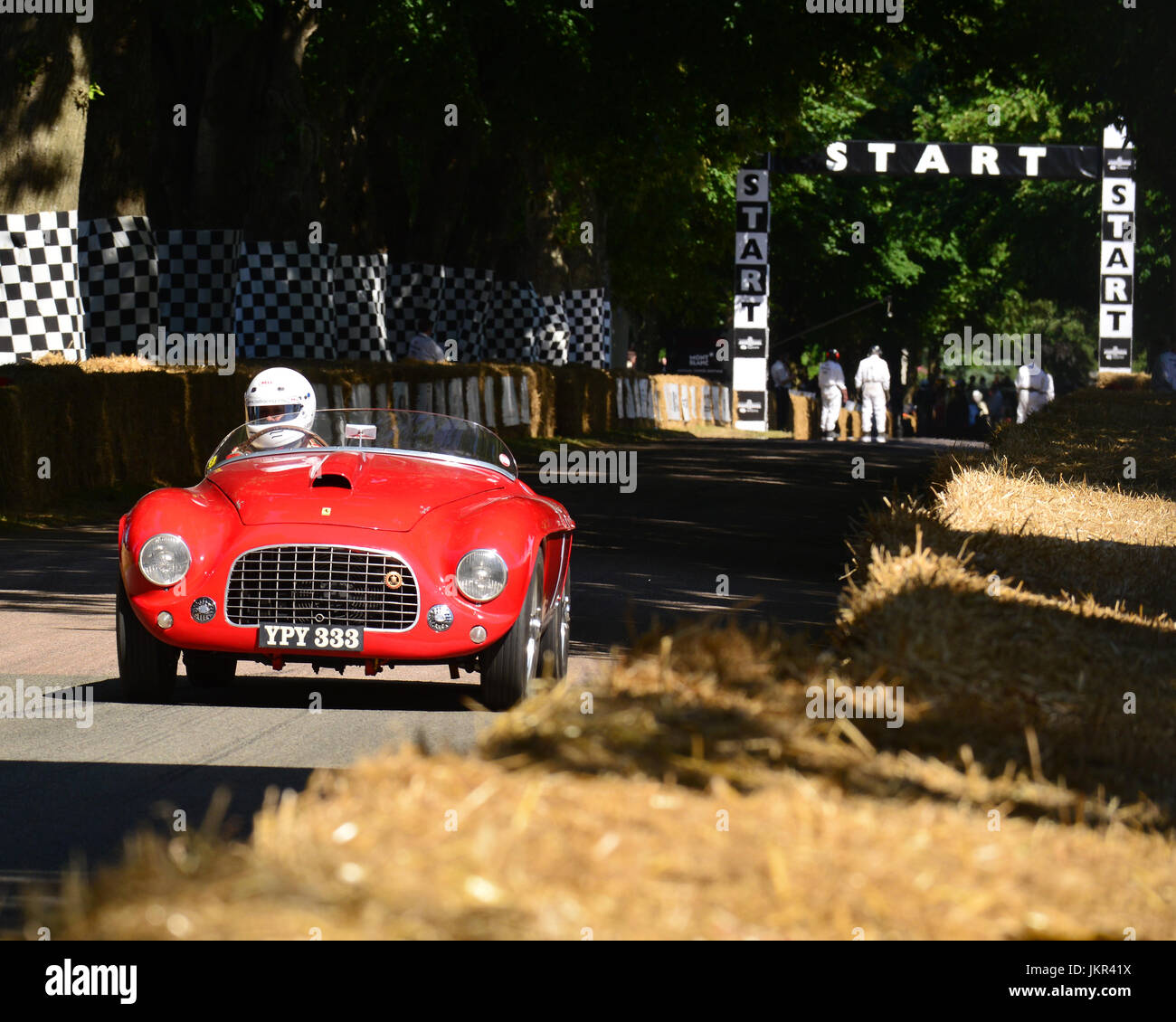 Sally Mason-Styrron, Ferrari 166 MM Barchetta, Goodwood Festival of Speed Gipfel 2017, Performance, Motorsport-Spiel-Wechsler, Automobile, Autos, Stockfoto