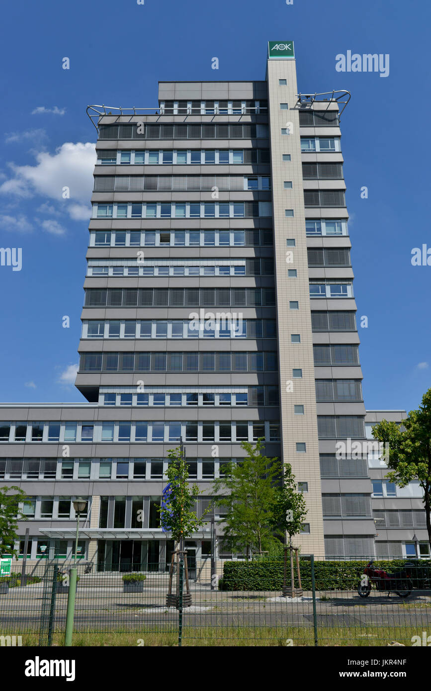 Obligatorische Krankenversicherung, Wilhelmstraße, cross-Mountain, AOK, Kreuzberg, Berlin, Germany, Deutschland Stockfoto