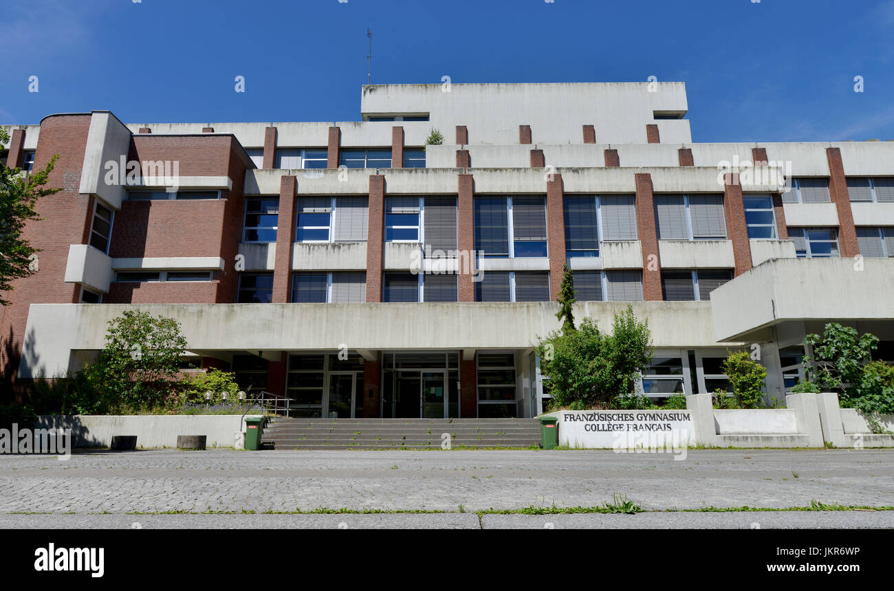 Französisches Gymnasium, Derfflinger Straße, Zoo, Mitte, Berlin, Deutschland, Franzoesisches Gymnasium, Derfflinger Straße, Tiergarten, Mitte, Deutschland Stockfoto